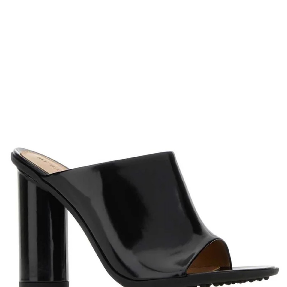 Bottega Veneta Atomic Mules - Black Patent Leather